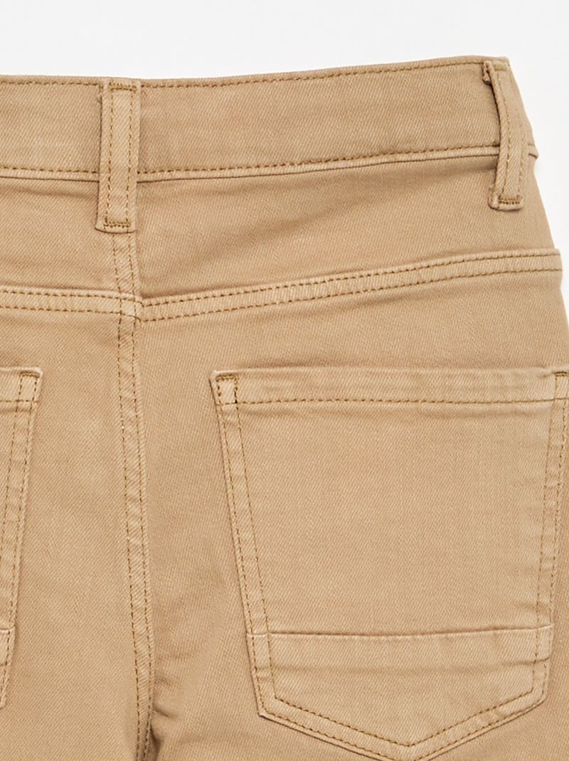 Jean slim à 5 poches Beige - Kiabi
