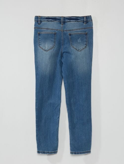 Jean Slim Droite Old Navy Fille, Taille 8 Ajustable, Bleu Marine, 100% Coton, Neuf