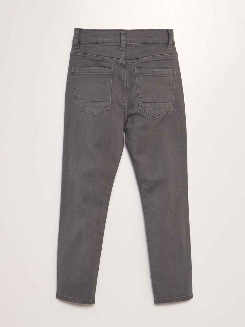 Jean slim à 5 poches Gris - Kiabi