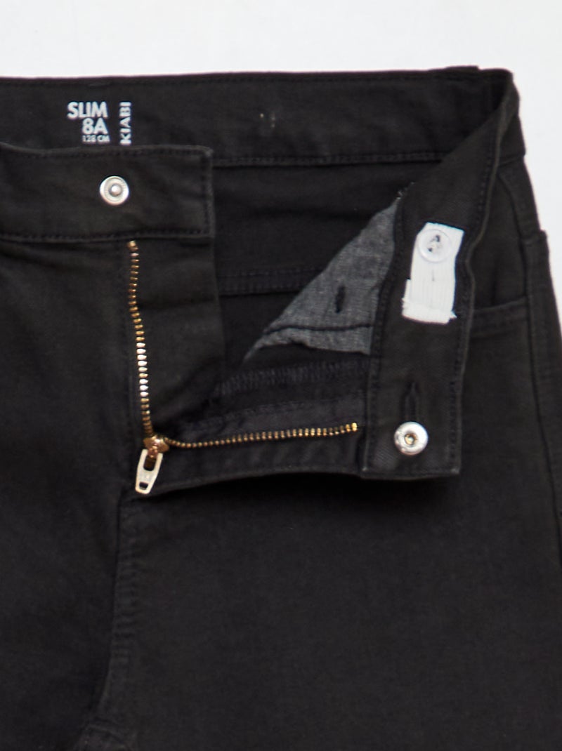 Jean slim à 5 poches Noir - Kiabi