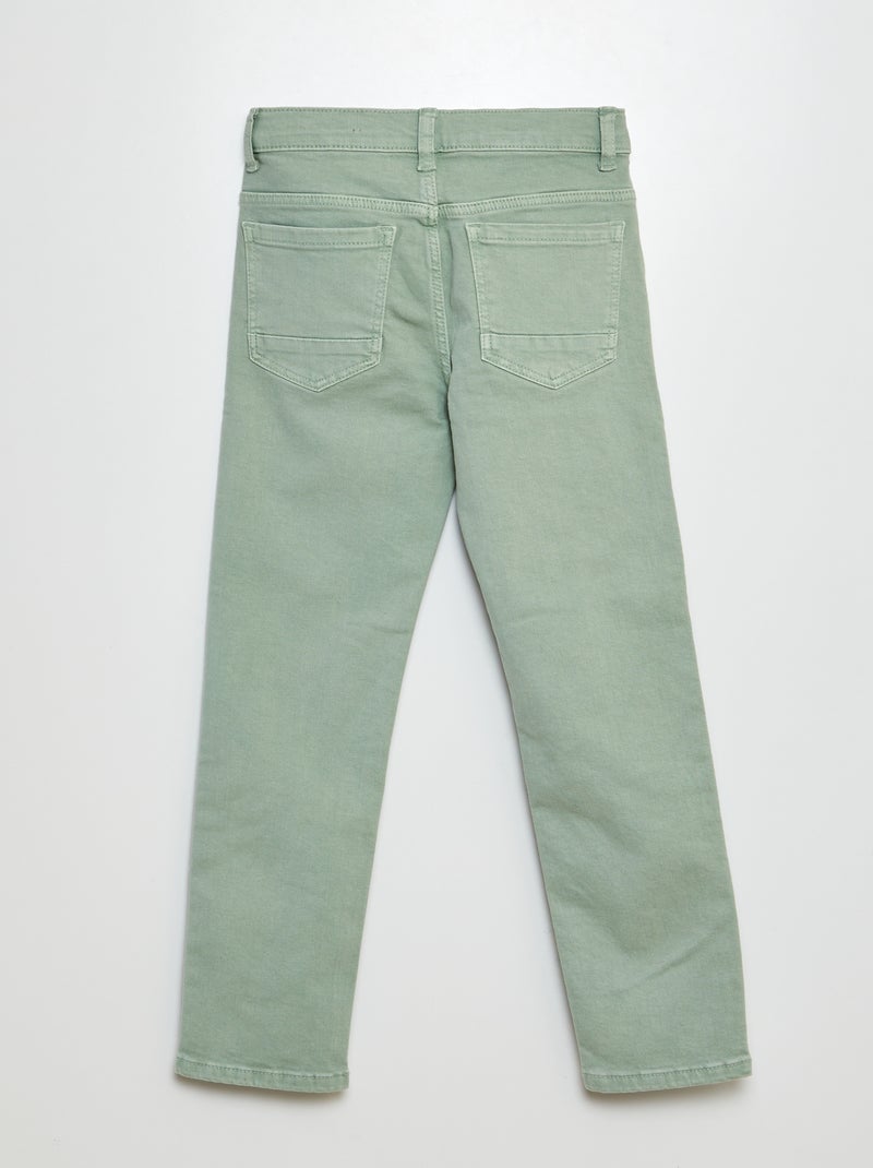 Jean slim à 5 poches VERT - Kiabi
