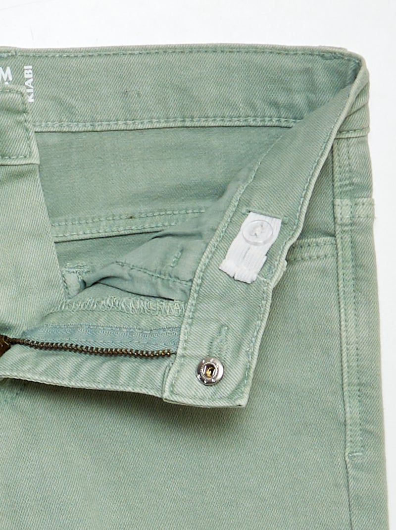 Jean slim à 5 poches VERT - Kiabi