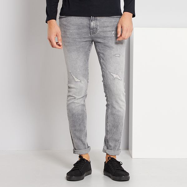 jeans homme gris clair