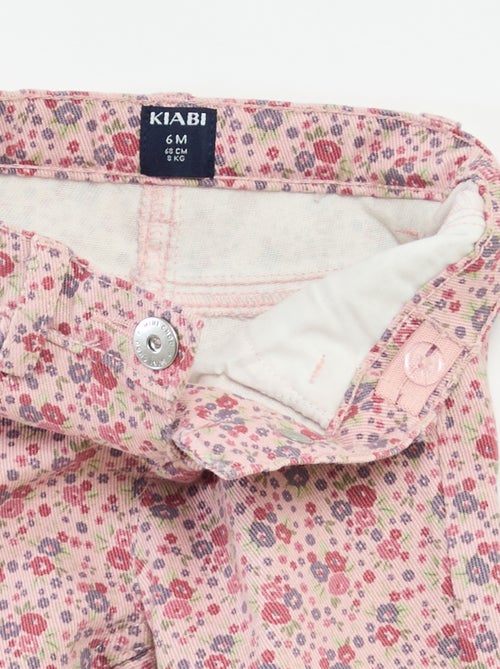 Jean slim à motif floral - Kiabi