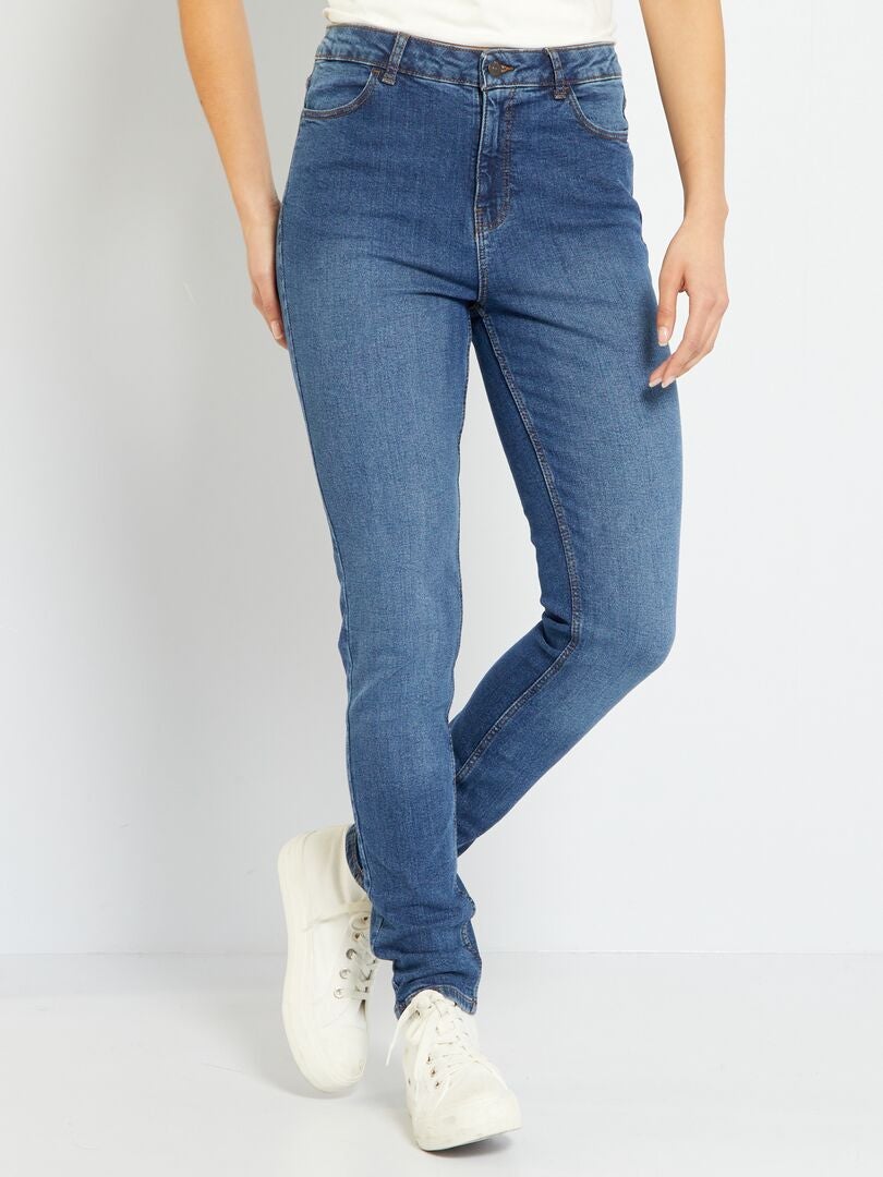 Jean slim à taille haute - L30 Stone - Kiabi