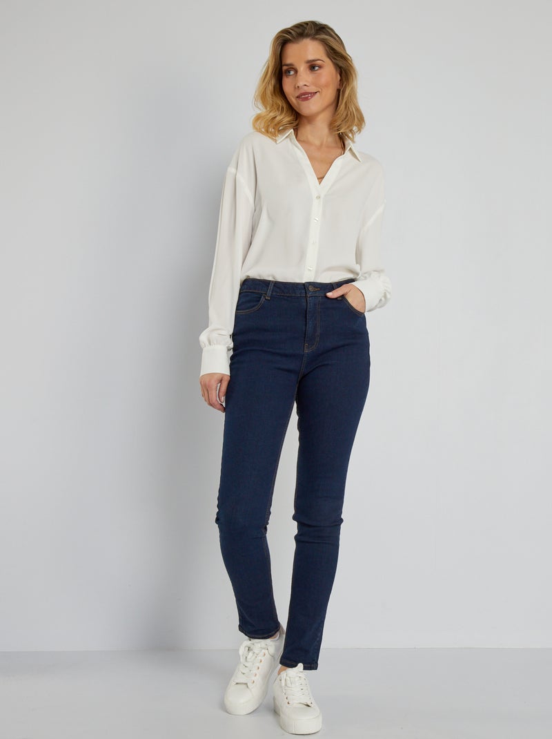 Jean slim à taille haute - L34 Brut - Kiabi