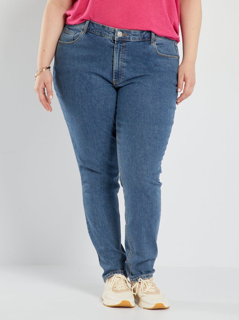 Jean slim à taille haute - L34 Stone - Kiabi