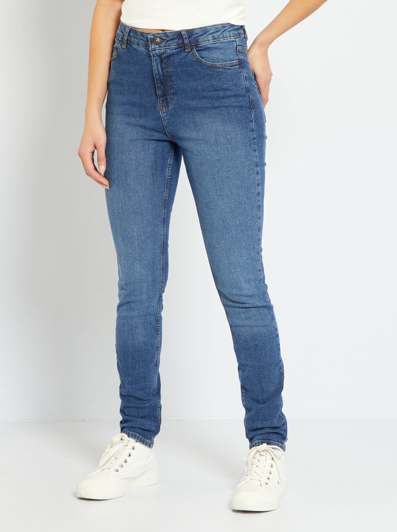 Jean slim à taille haute - L34 Stone - Kiabi