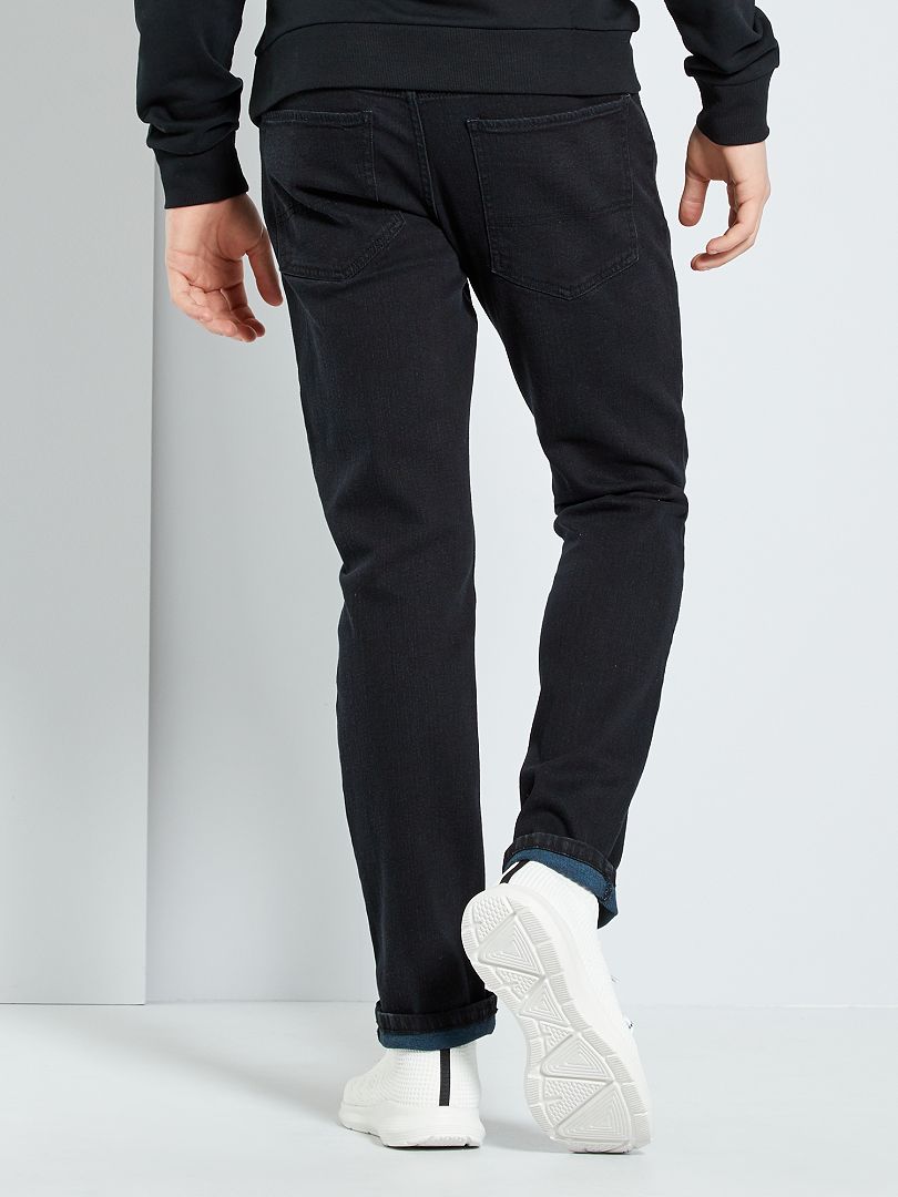 Jean slim stretch à taille ajustable - Noir - Kiabi - 8.00€