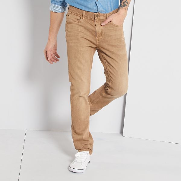 jean homme beige