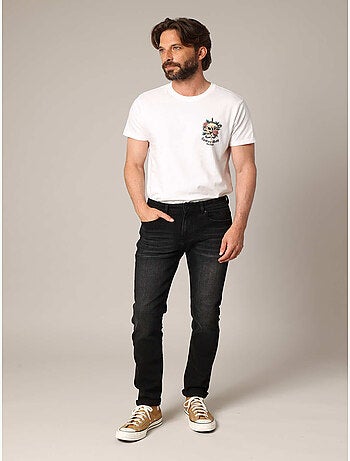 Jean slim effet délavé moderne et confortable 'Deeluxe'