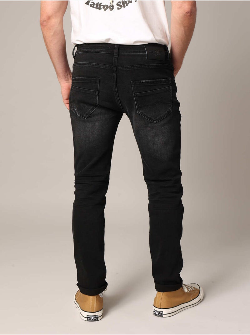 Jean slim effet délavé moderne et confortable
 'Deeluxe' Noir Gris - Kiabi