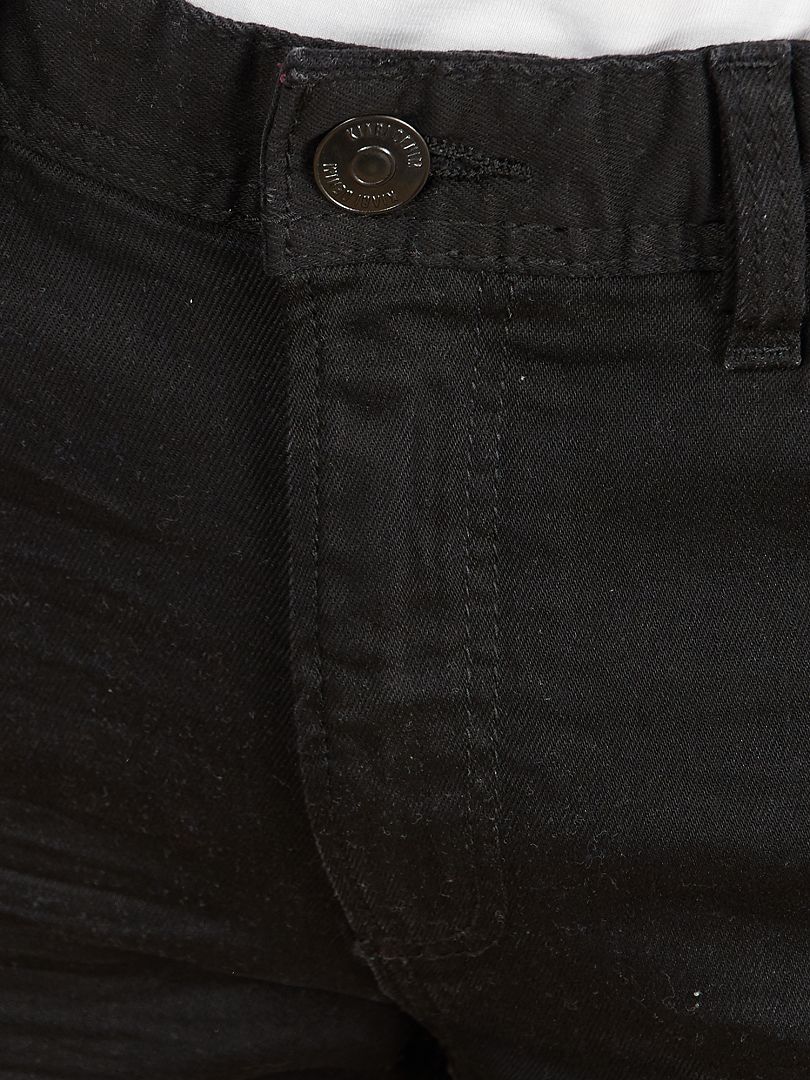 Jean slim effet plissé - noir - Kiabi - 25.00€