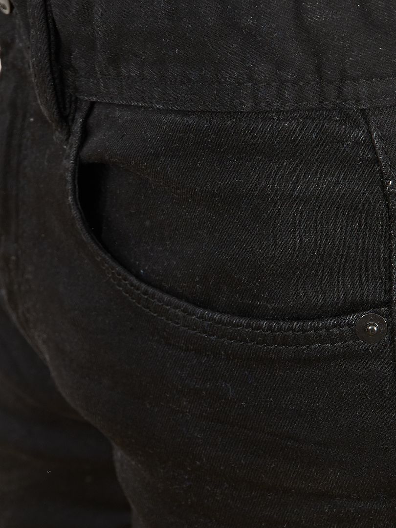 Jean slim effet plissé - noir - Kiabi - 25.00€