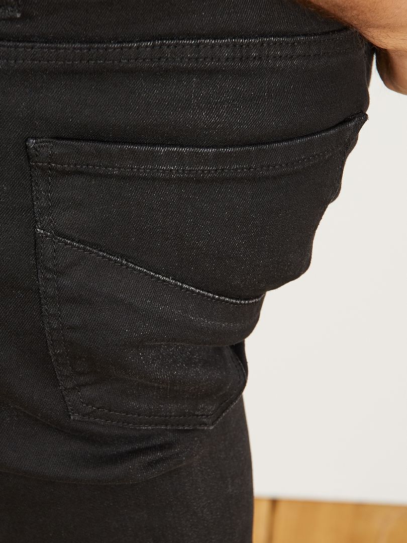 Jean slim effet plissé - noir - Kiabi - 25.00€