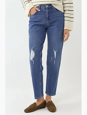Jean slim effet usé hiccup