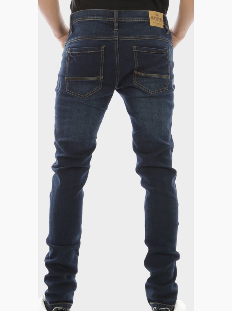 Jean slim en coton Bleu - Kiabi