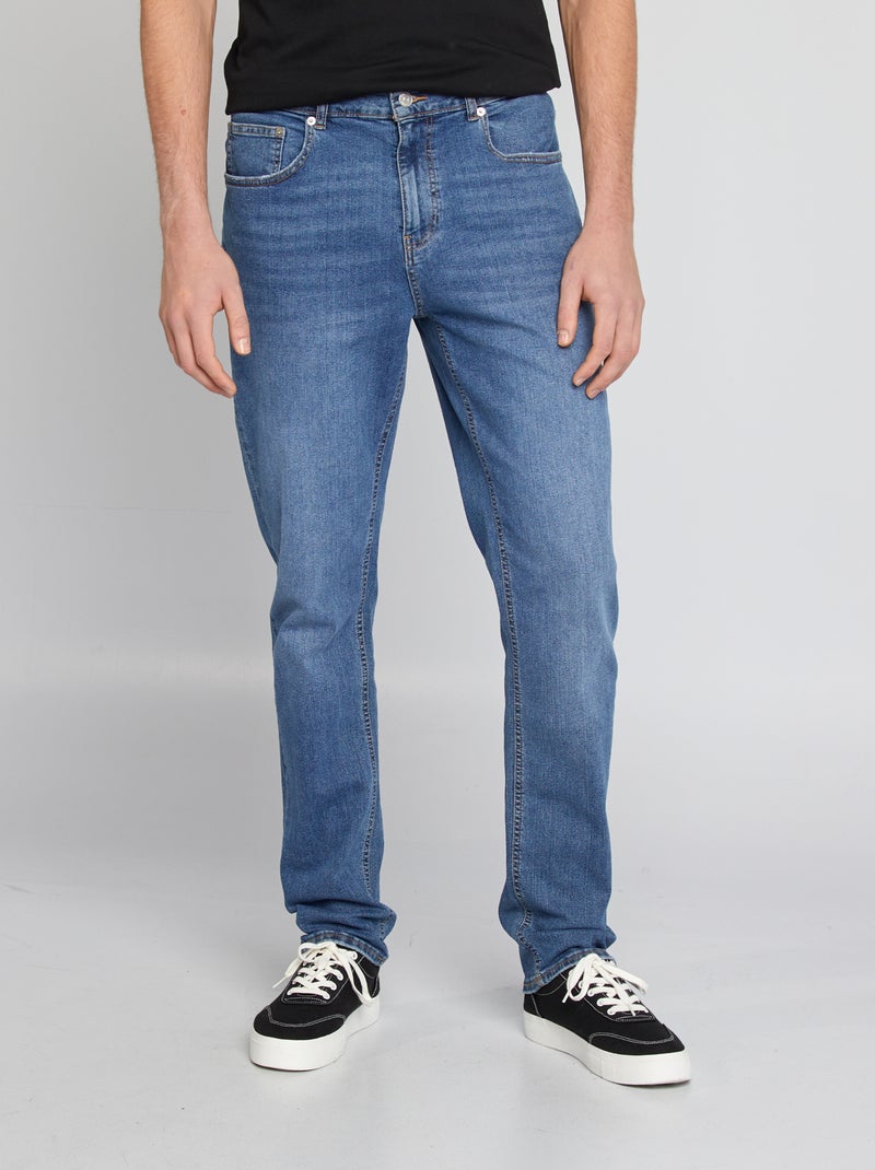 Jean slim en coton stretch - L36 Bleu foncé - Kiabi