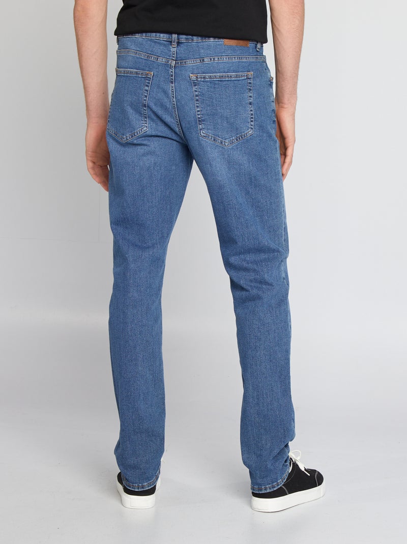 Jean slim en coton stretch - L36 Bleu foncé - Kiabi