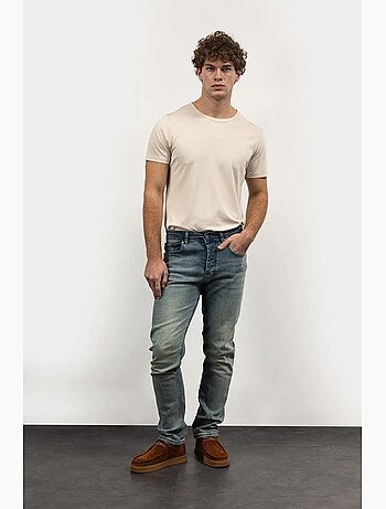Jean slim en denim avec fermeture à glissière giesto