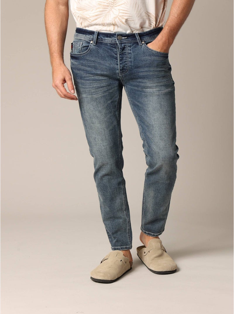Jean slim en denim 'Deeluxe' Bleu foncé - Kiabi