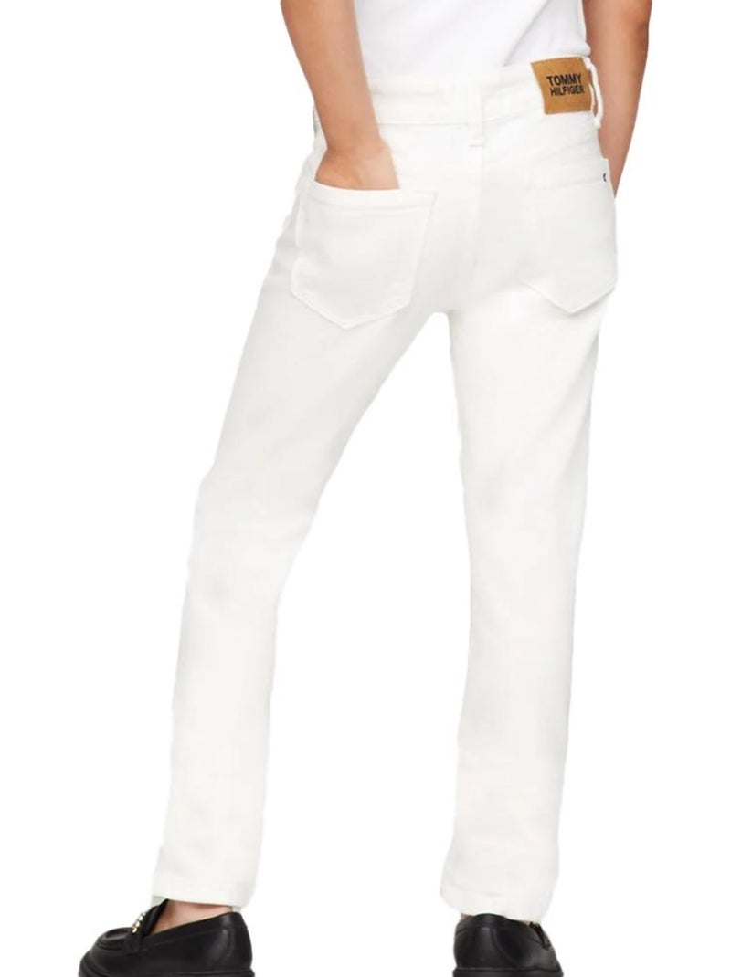 Jean slim fille tommy hilfiger Blanc - Kiabi