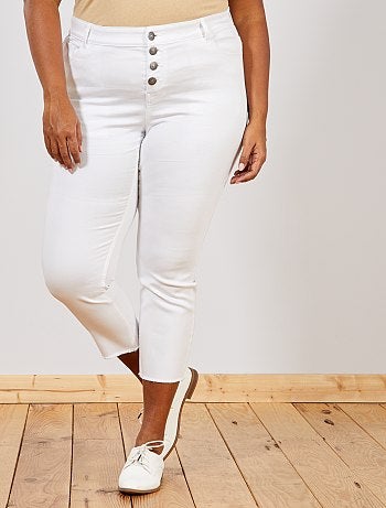 Jean slim finition effiloché - Kiabi