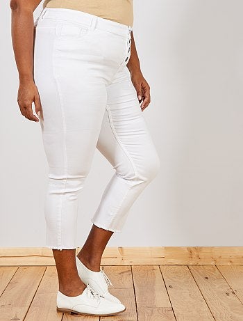 Jean slim finition effiloché - Kiabi