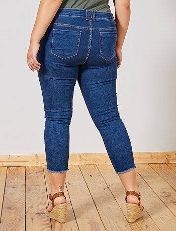 Jean slim finition effiloché - Kiabi