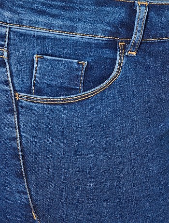 Jean slim finition effiloché - Kiabi