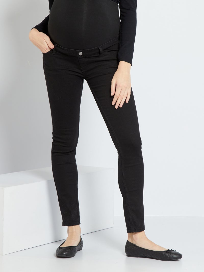 Jean slim fit de grossesse L30 Noir - Kiabi