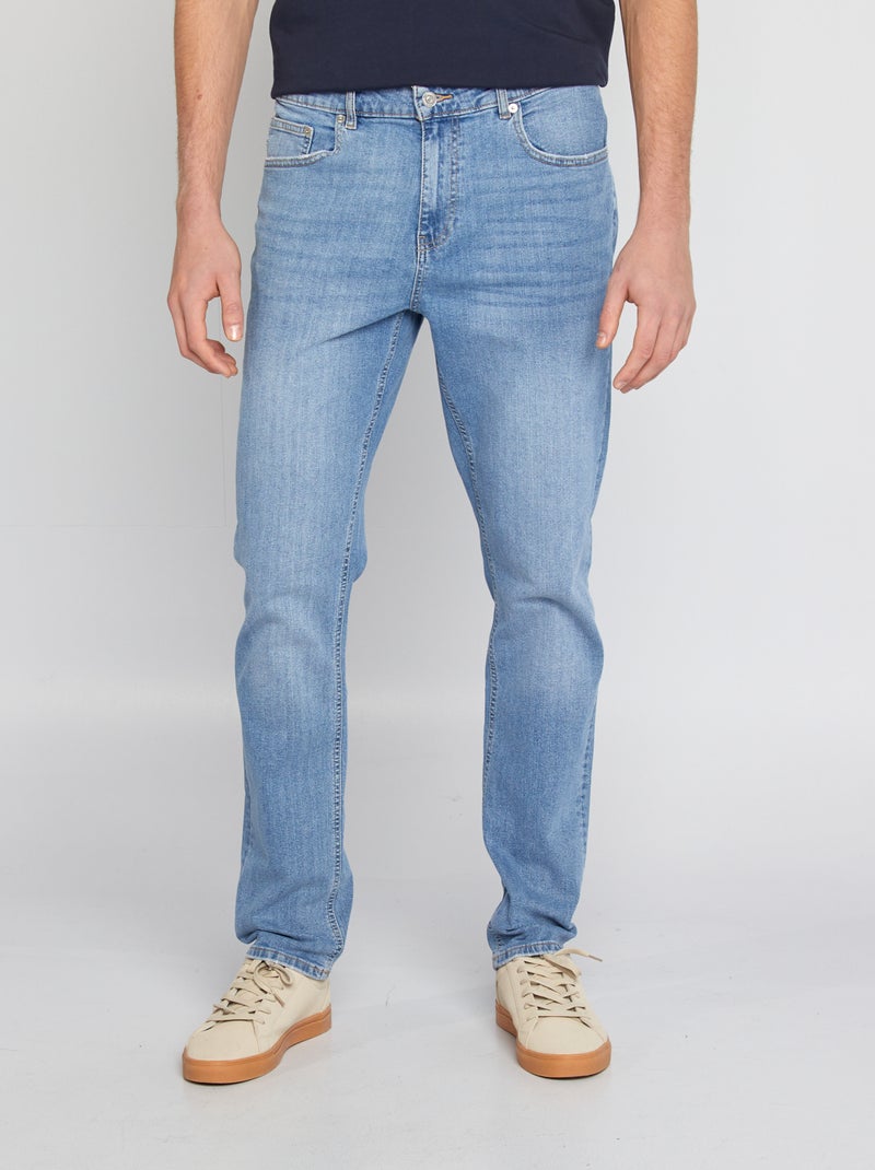 Jean slim fit en coton stretch - L38 BLEU - Kiabi