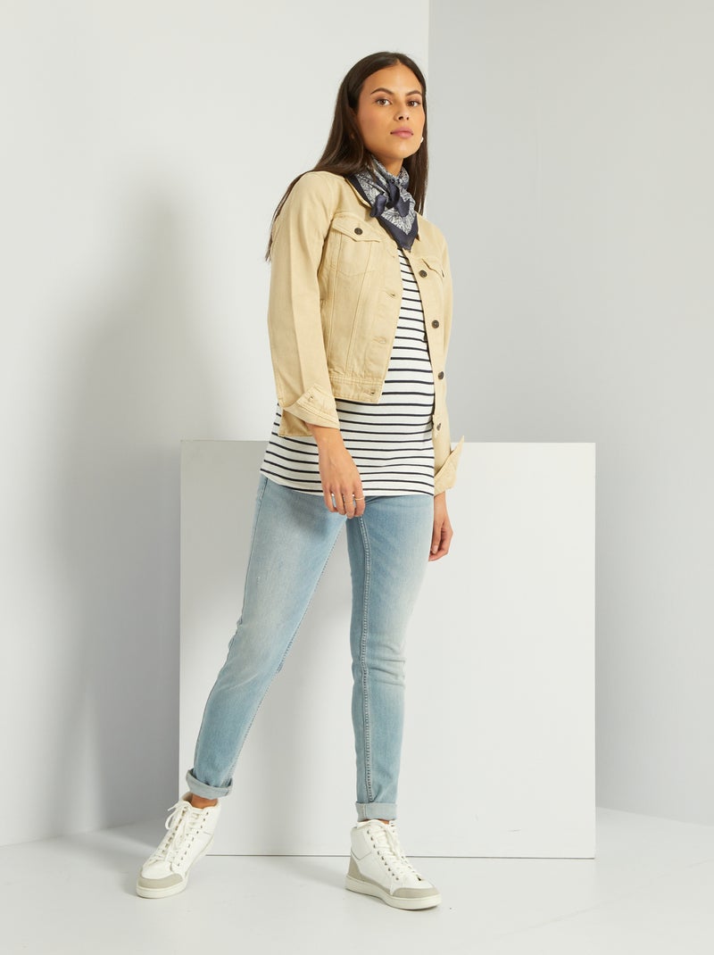 Jean slim grossesse L30 Bleu clair - Kiabi