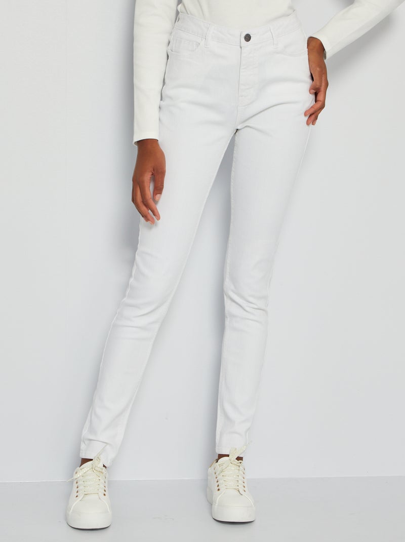 Jean slim L28 blanc - Kiabi