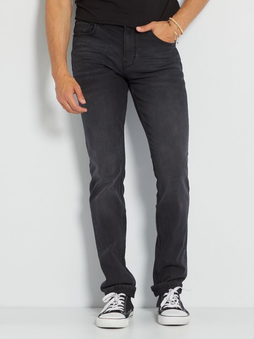 Jean slim L34 gris foncé - Kiabi