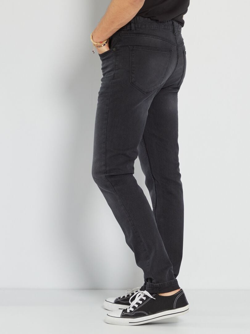 Jean slim L34 gris foncé - Kiabi
