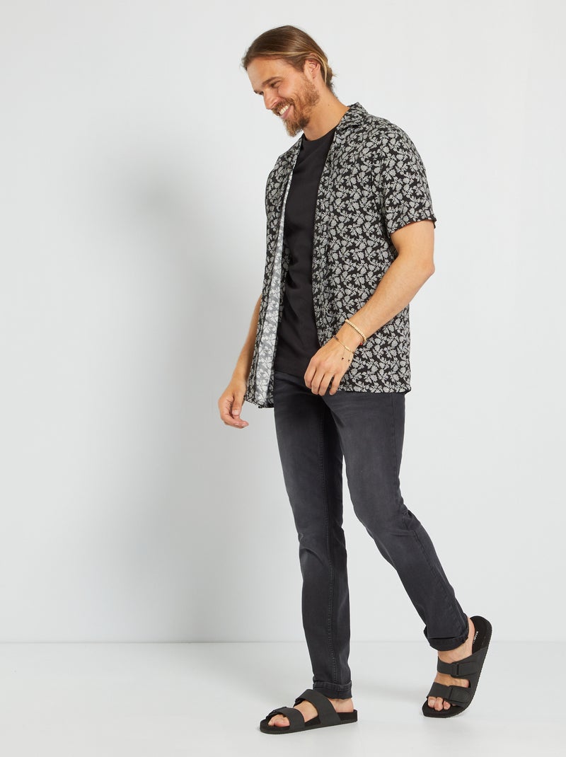 Jean slim L34 gris foncé - Kiabi