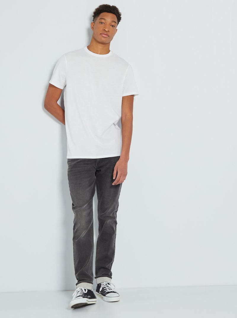 Jean slim L36 +1m90 gris foncé - Kiabi