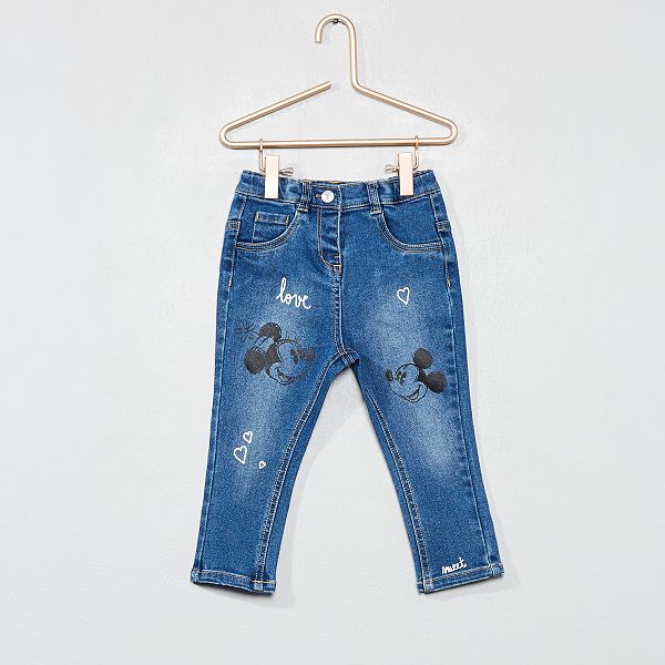 Jean Slim Minnie Et Mickey Bebe Fille Bleu Kiabi 14 00