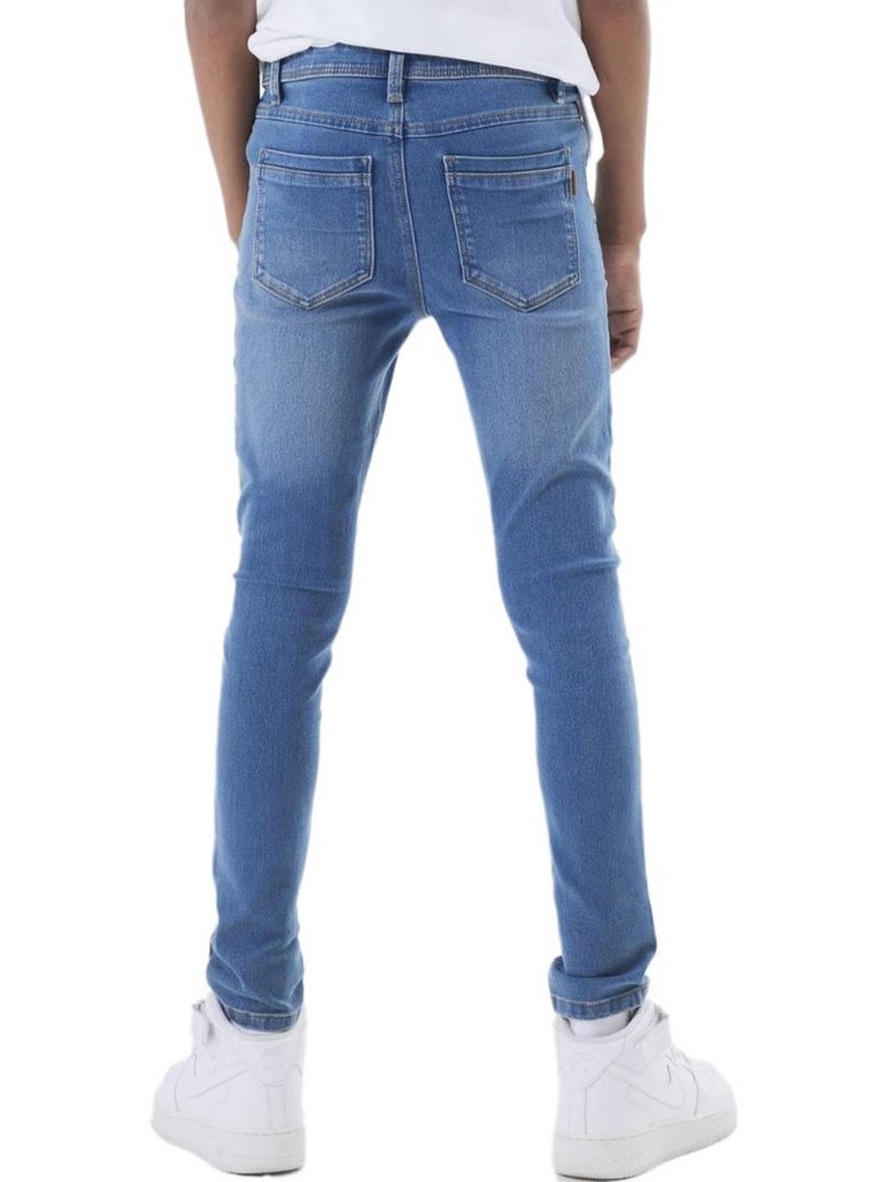 Jean slim SILAS en coton biologique Name-it Bleu denim - Kiabi