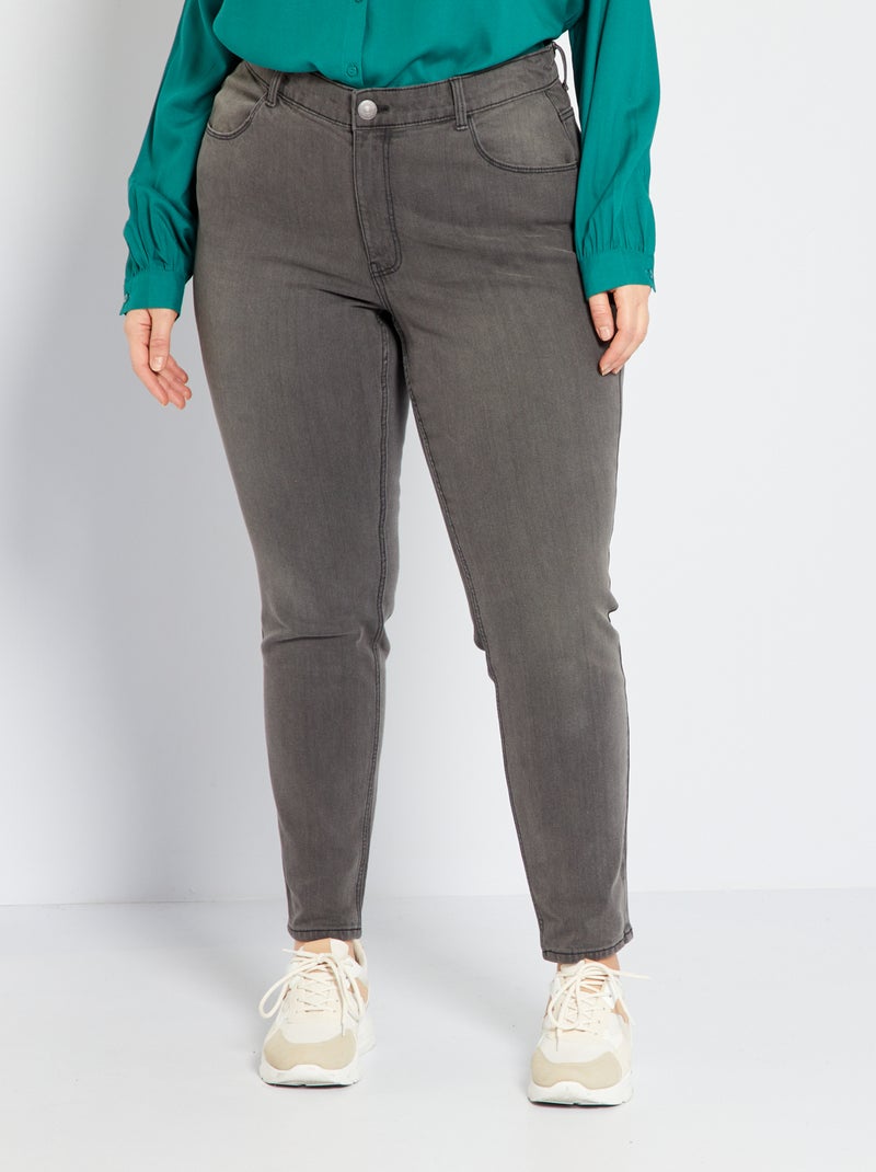 Jean slim stretch - 30L Gris - Kiabi