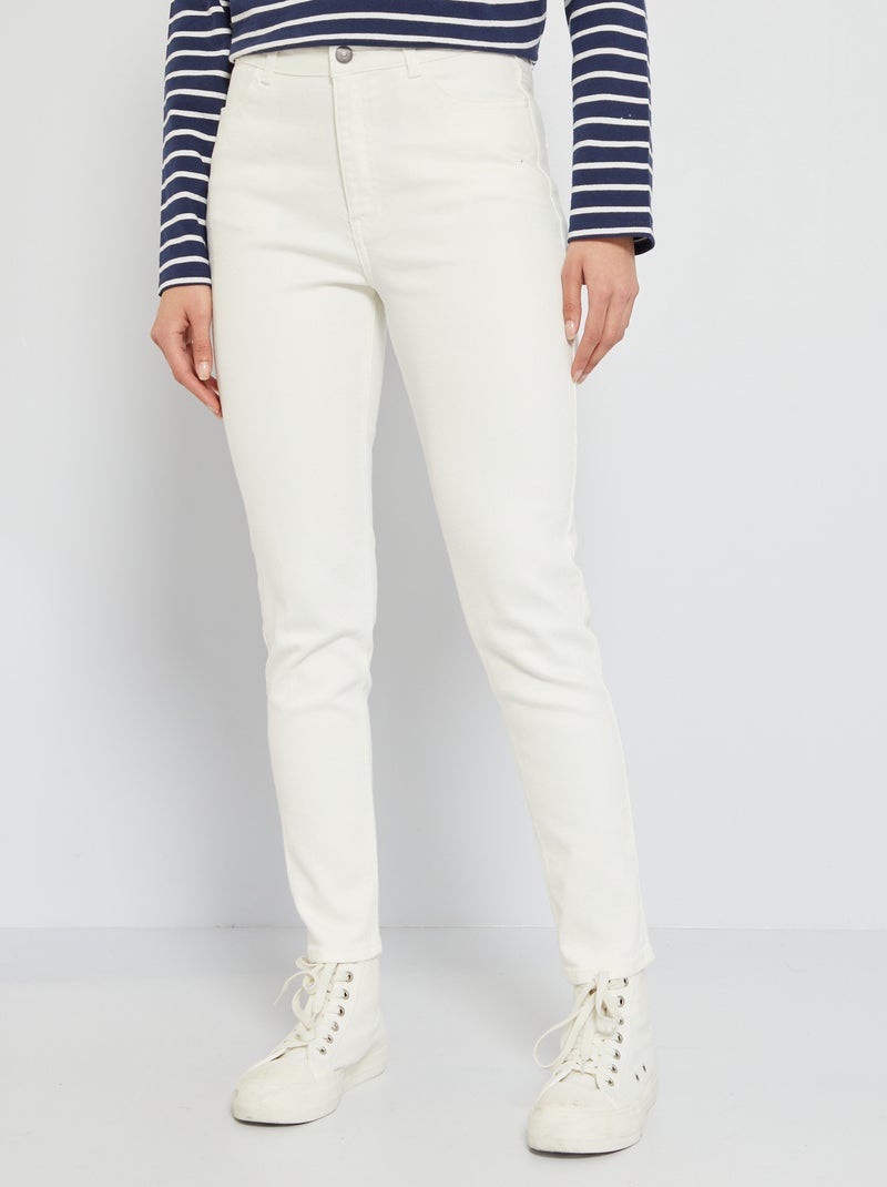 Jean slim stretch - 32L Blanc - Kiabi