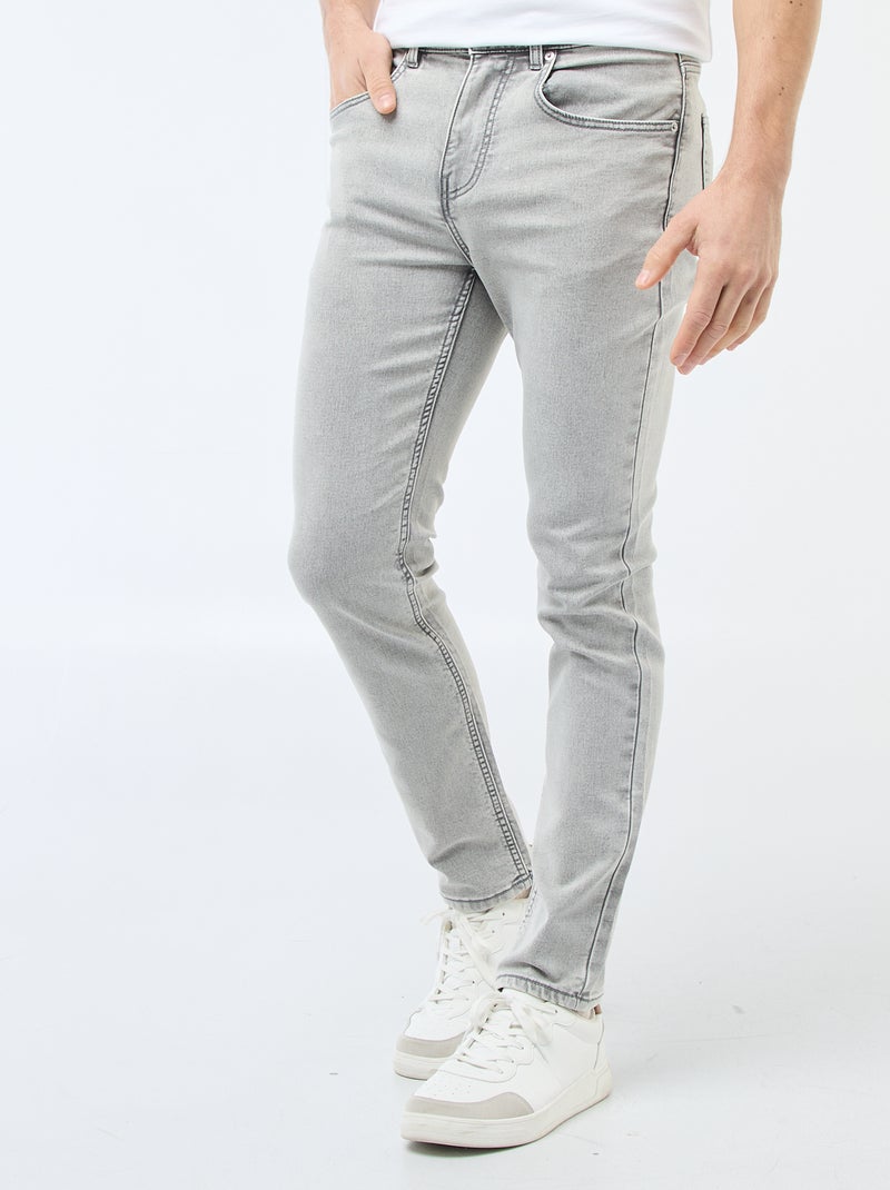Jean slim stretch - L32 Gris - Kiabi