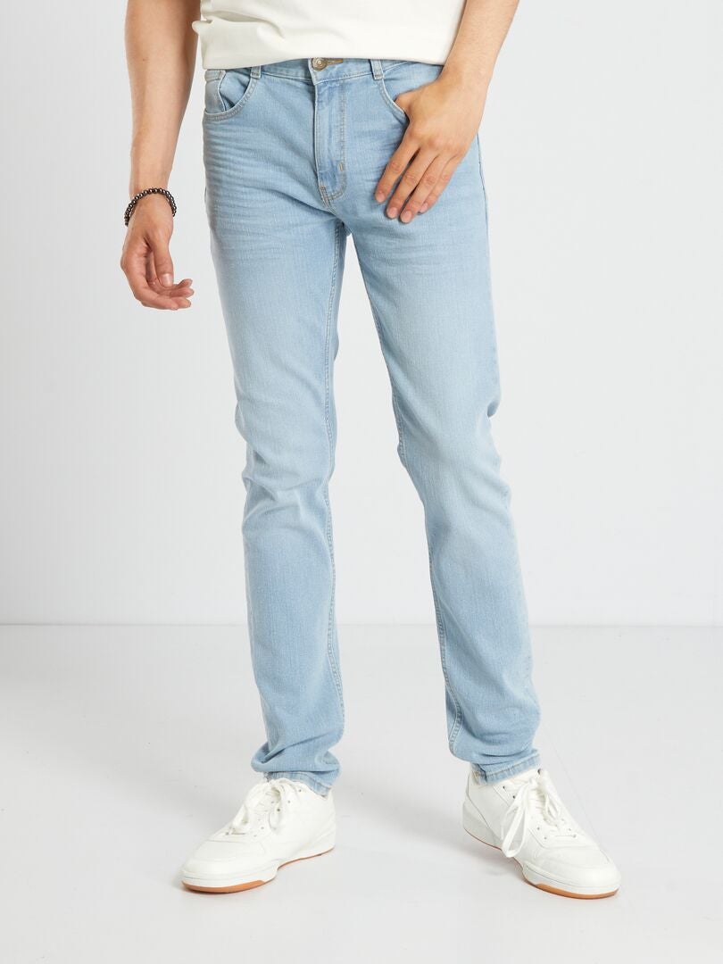 Jean slim stretch à 5 poches Bleu triple stone - Kiabi