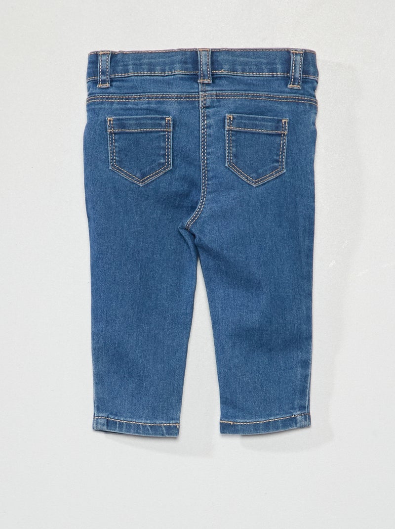 Jean slim stretch à taille ajustable Bleu - Kiabi
