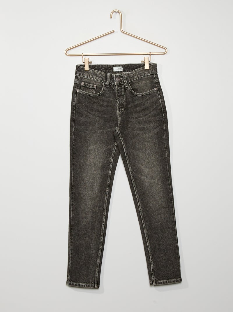 Jean slim stretch gris foncé - Kiabi