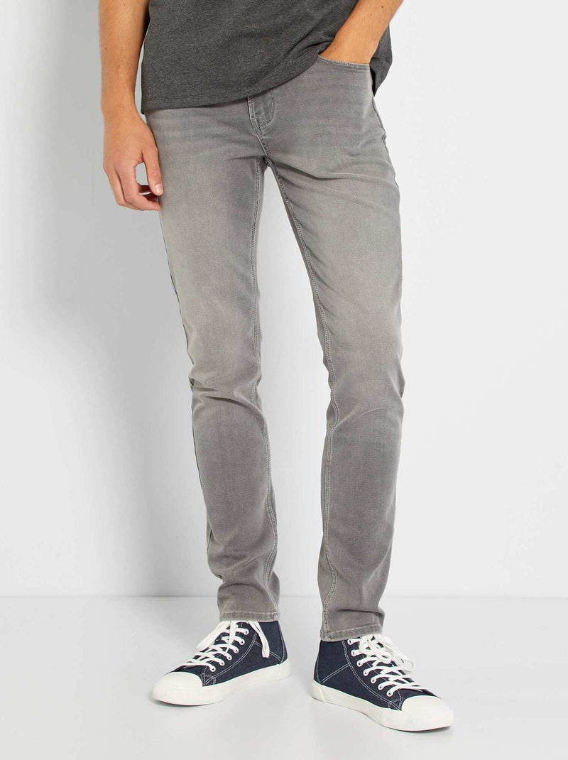 Jean slim stretch L32 gris - Kiabi