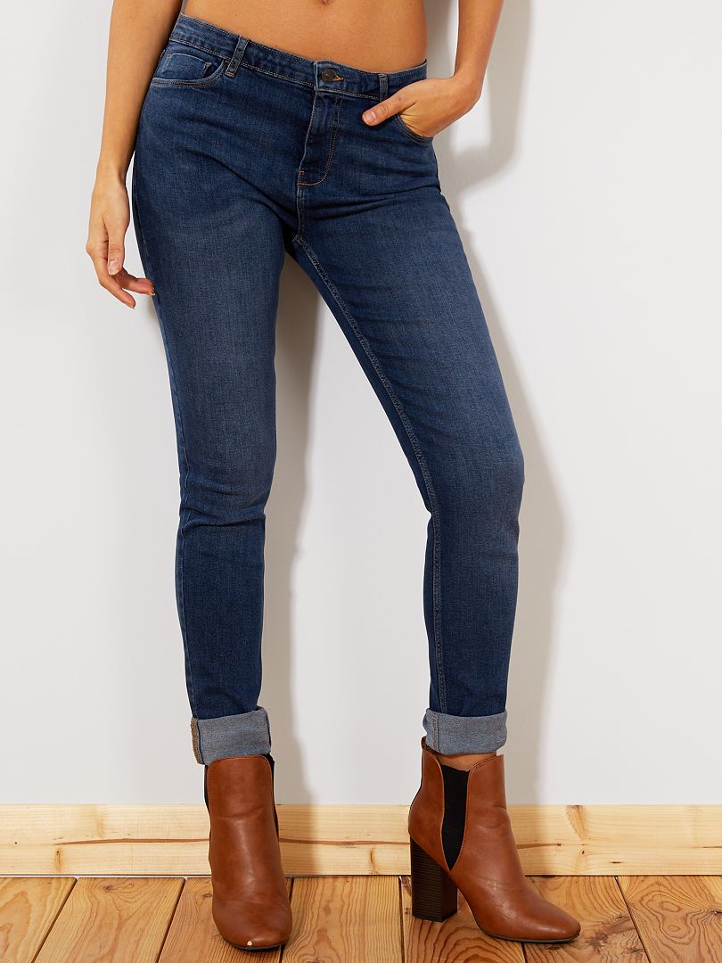 Jean Slim Super Taille Haute Longueur Us Rince Kiabi