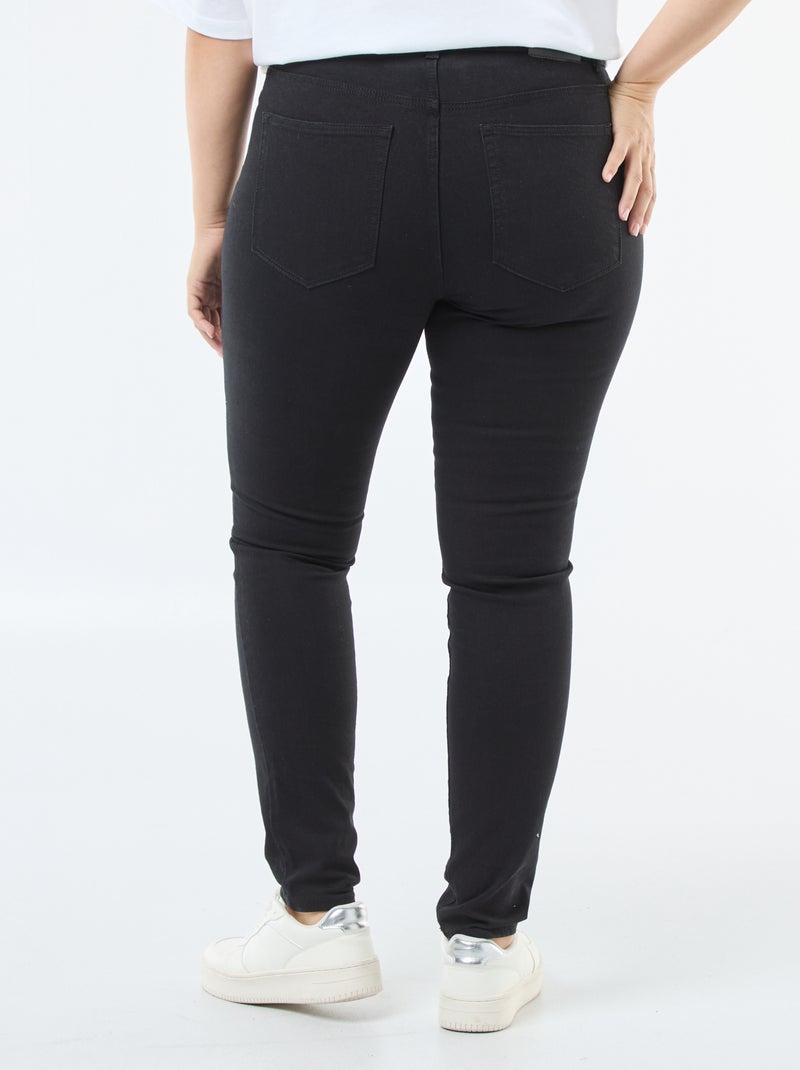 Jean slim taille haute - L28 Noir - Kiabi