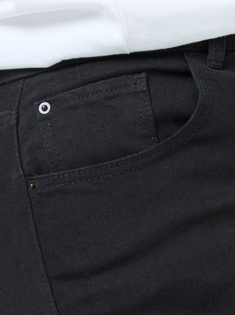 Jean slim taille haute - L28 Noir - Kiabi